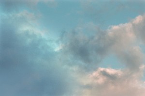 Heuschnitter unter Wolken - Fotoblatt